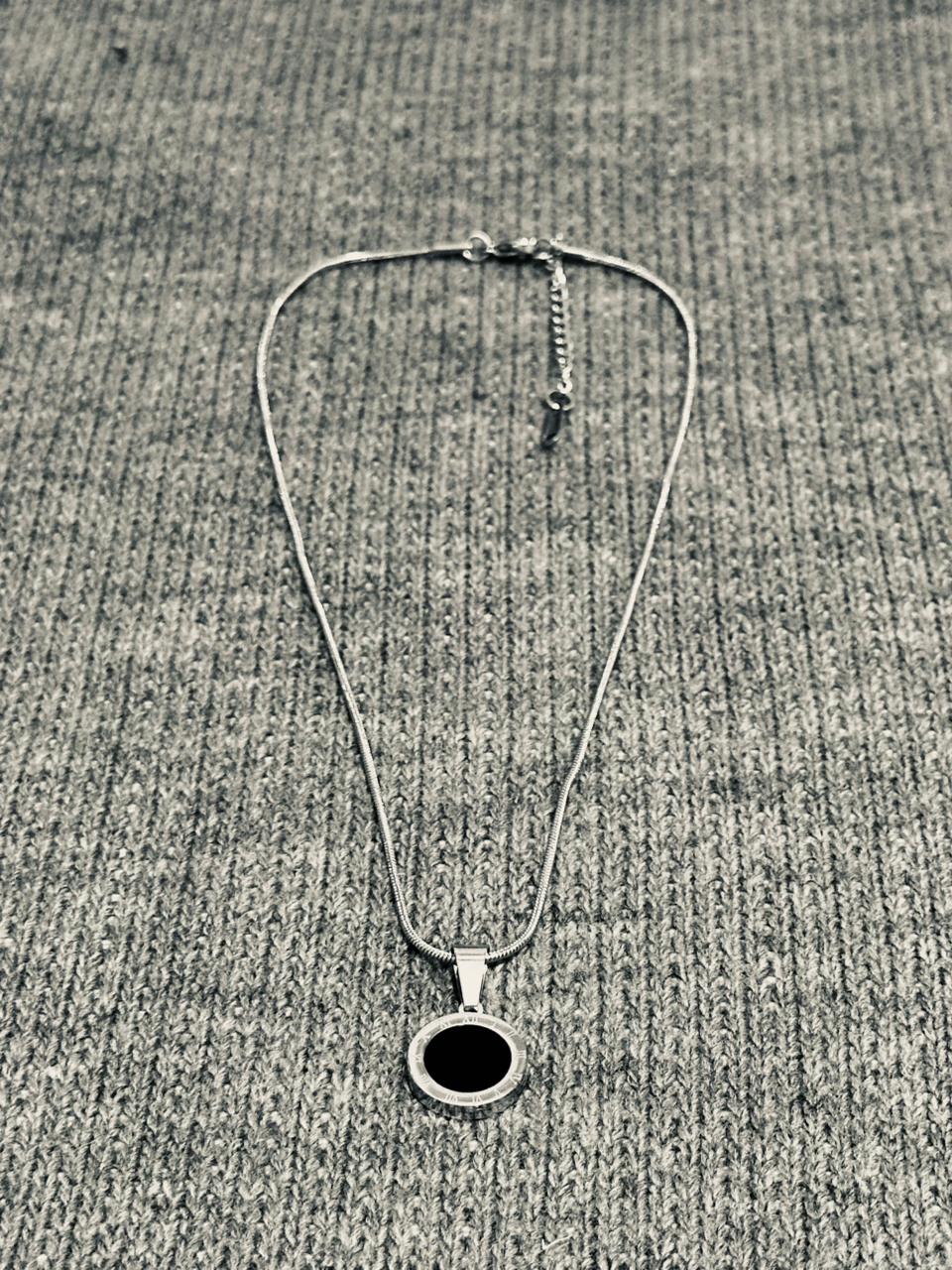 A) Black Necklace Stainless Steel