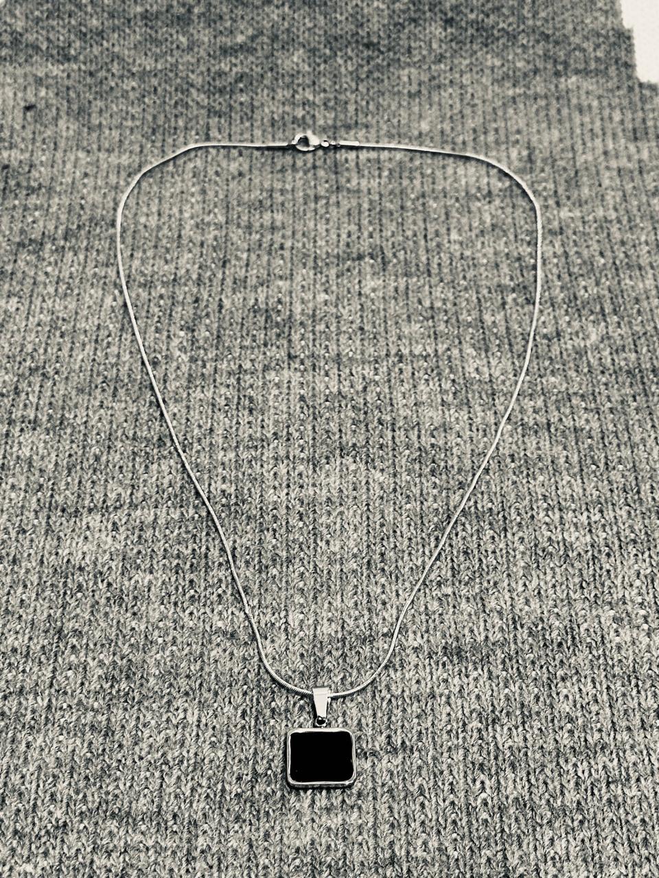 A) Black Necklace Stainless Steel