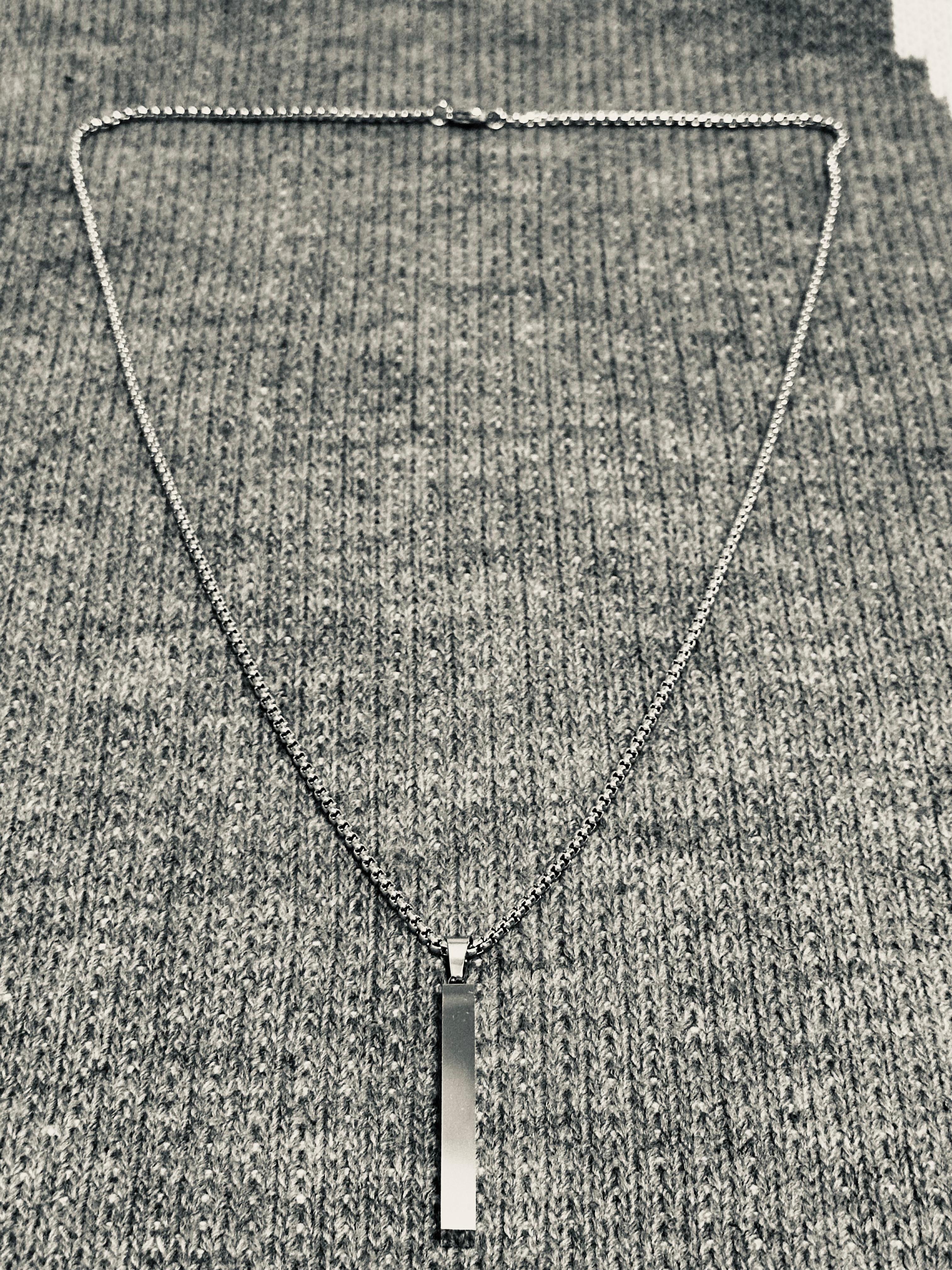A) Silver Necklace Stainless Steel