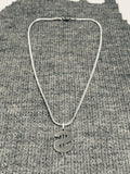 A) S Necklace Stainless Steel