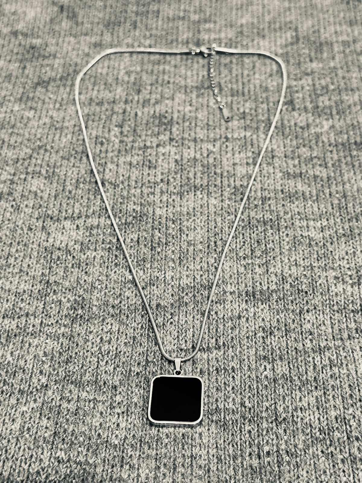 A) Black Necklace Stainless Steel